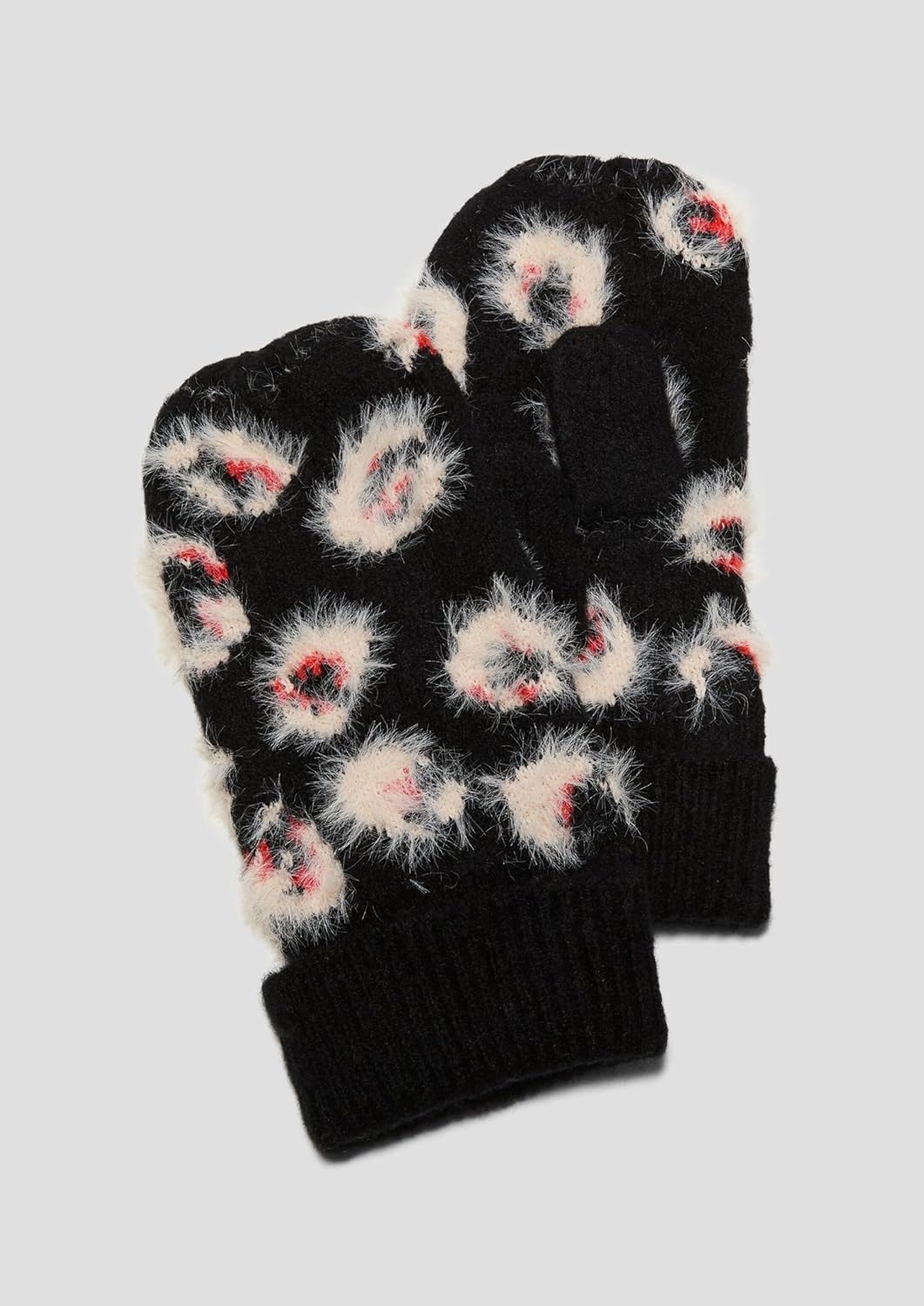 s.Oliver Damen 2139231 Fäustlinge mit Allover Muster, 99A1, Einheitsgrösse