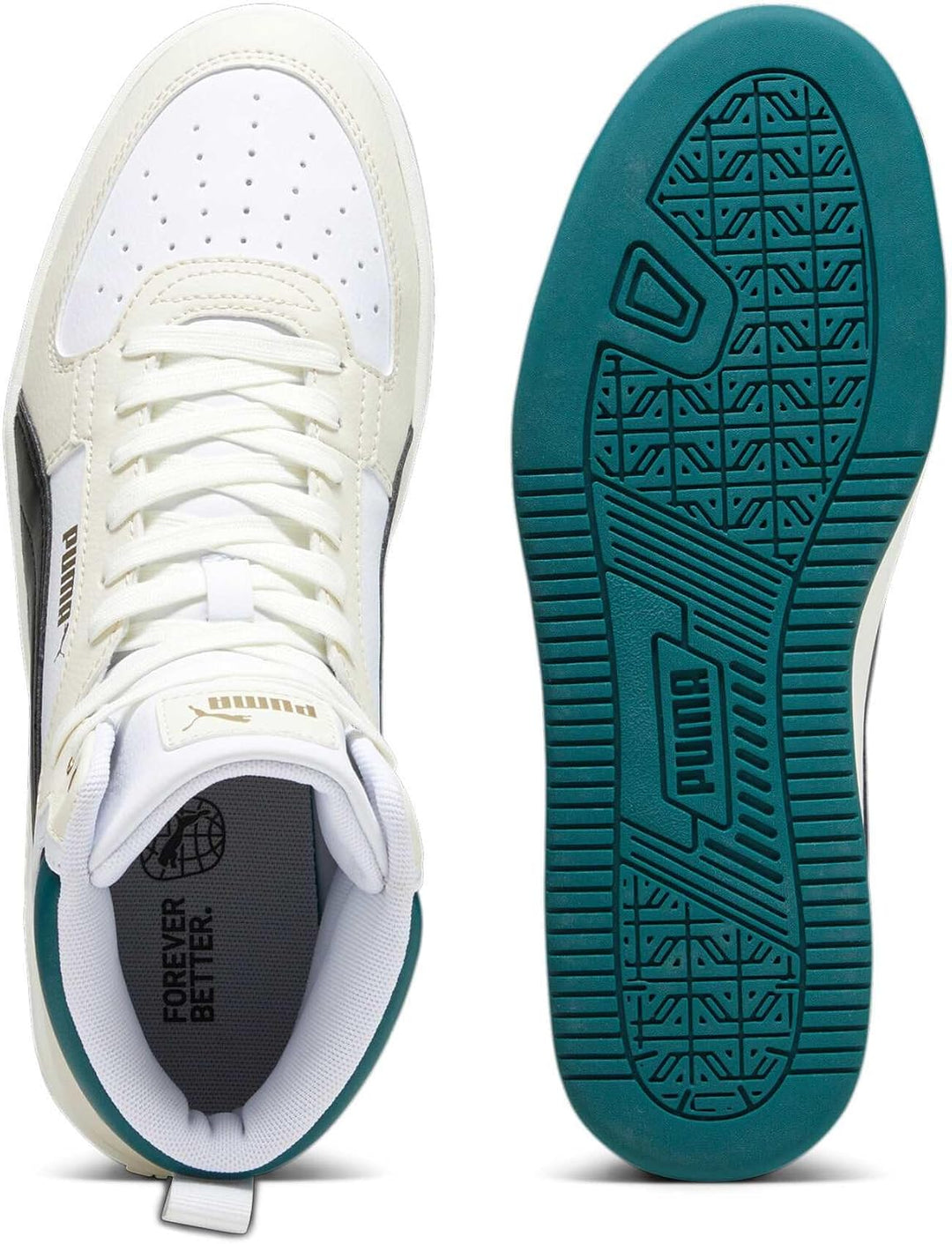 PUMA Unisex Caven 2 Sneaker 42 EU Puma White Puma Black Alpine Snow Warm White Gold, 42 EU Puma Whit