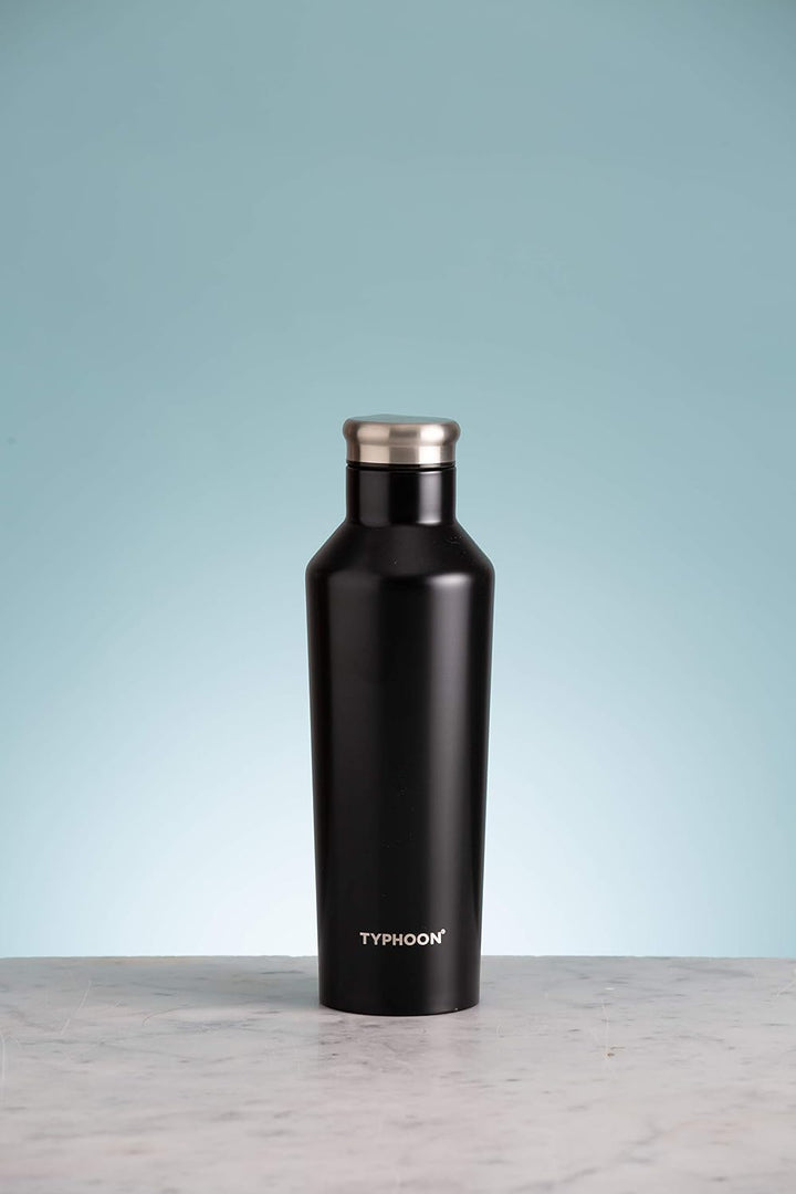 TYPHOON PURE COLOUR Isolierflasche aus Edelstahl, schwarz, 500 ml, Schwarz