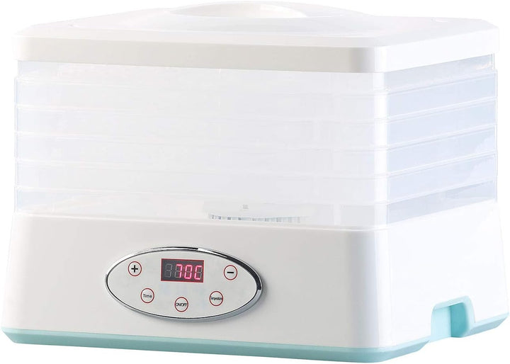 Rosenstein & Söhne Dörrgerät: Dörrautomat mit 5 Dörr-Einsätzen & 24-Stunden-Timer, 35-70 °C, 250 W