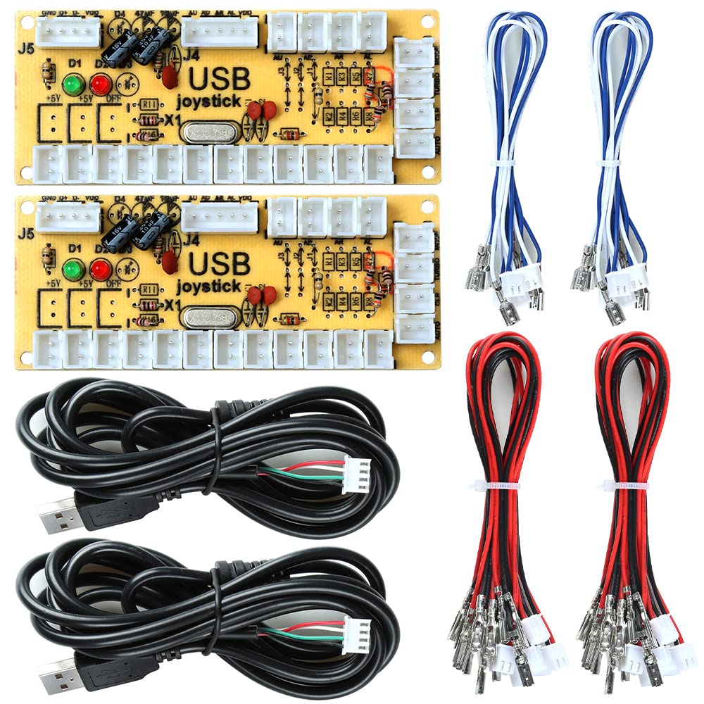 owootecc Zero Delay Arcade USB Encoder Arcade Spieler DIY Teile Kit für PC, Raspberry Pi 4/3/2/1 Mod
