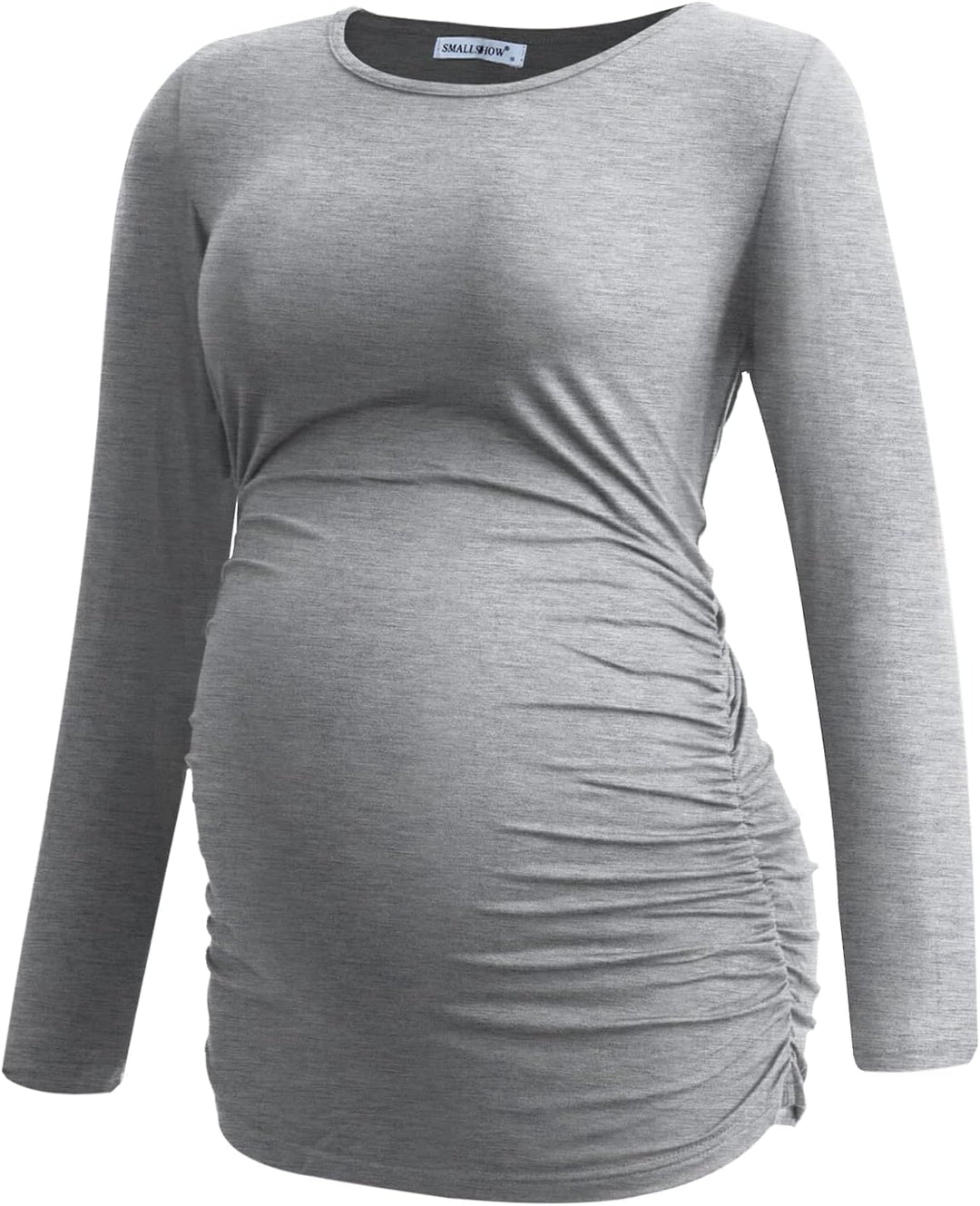 Smallshow Women's Umstandsmode Lange ärmel Umstandsshirt Maternity Tops 3er Pack S Schwarz/Hellgrau/
