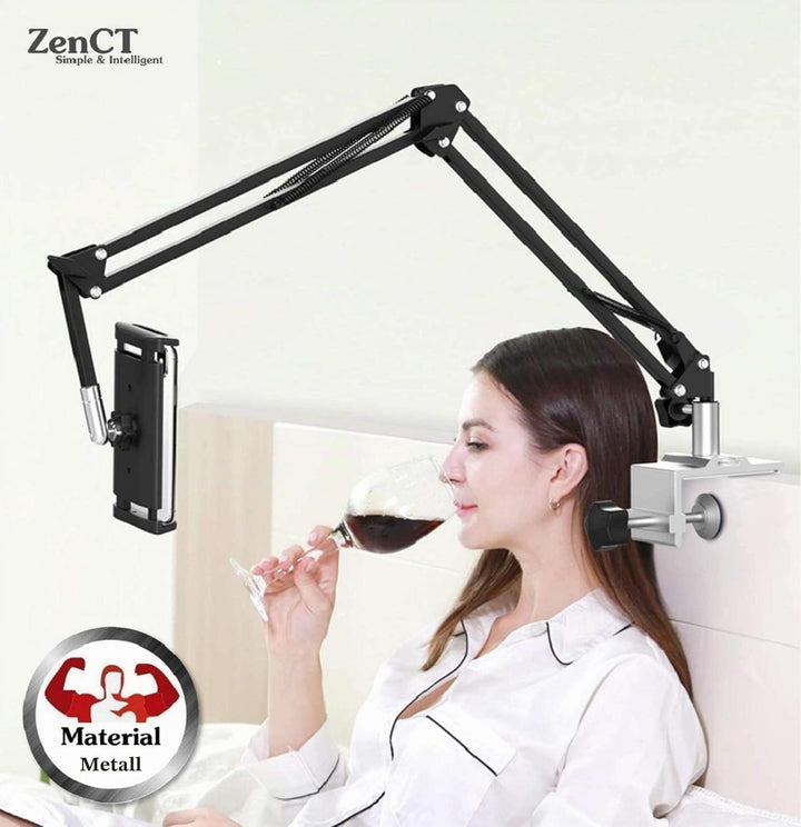 ZenCT Tablet-Halterung mit langem Schwenkarm, 3-stufig, verstellbarer Aluminium-Verriegelungsarm, Ta