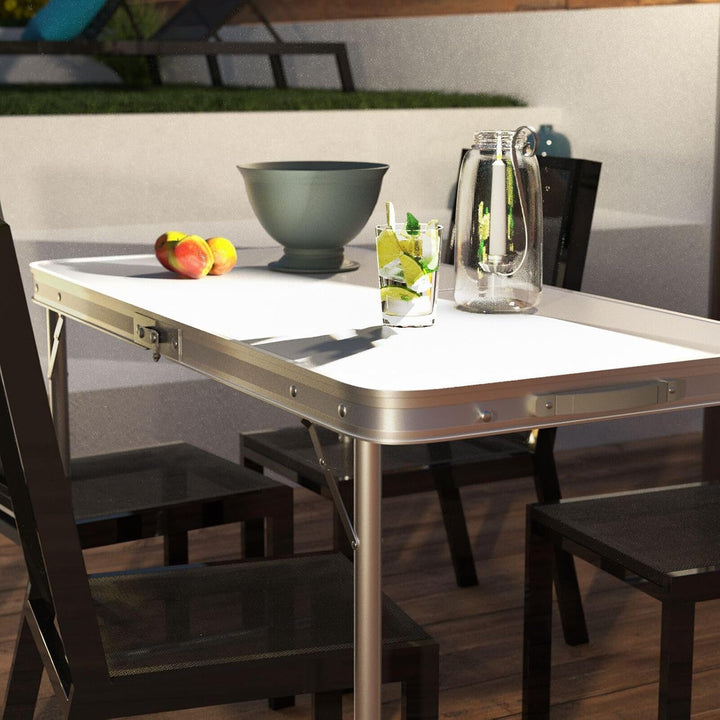 Klapptisch Campingtisch Klappbar Camping Tisch aus Alu, Campingtisch Faltbar Tragbar für Balkon/Gart