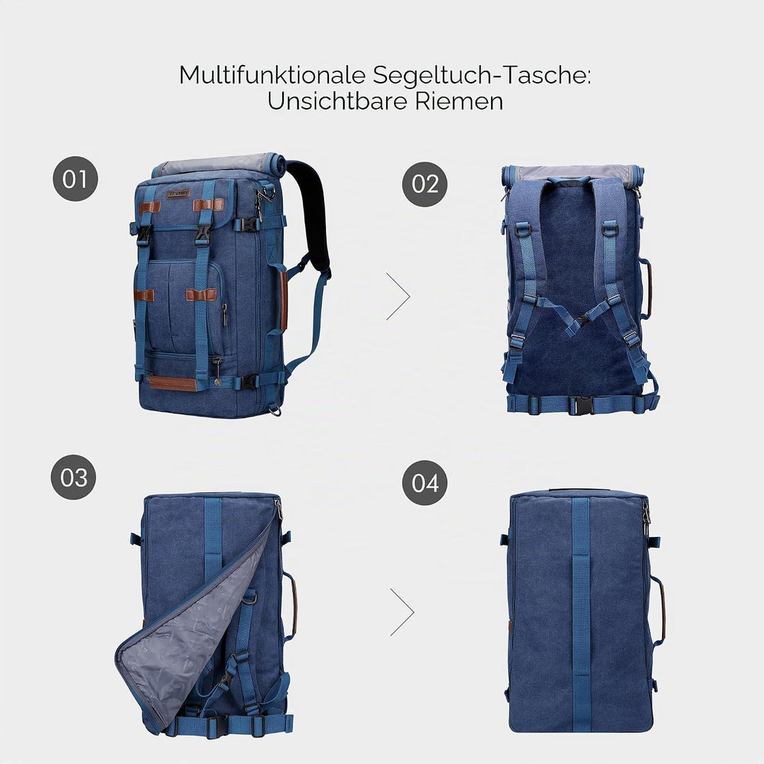 WITZMAN Reiserucksack Herren Gross Canvas Laptop Rucksack Convertible Reisetasche Rucksack Herren Fi