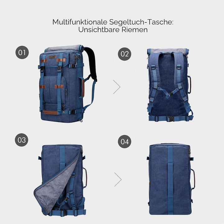 WITZMAN Reiserucksack Herren Gross Canvas Laptop Rucksack Convertible Reisetasche Rucksack Herren Fi
