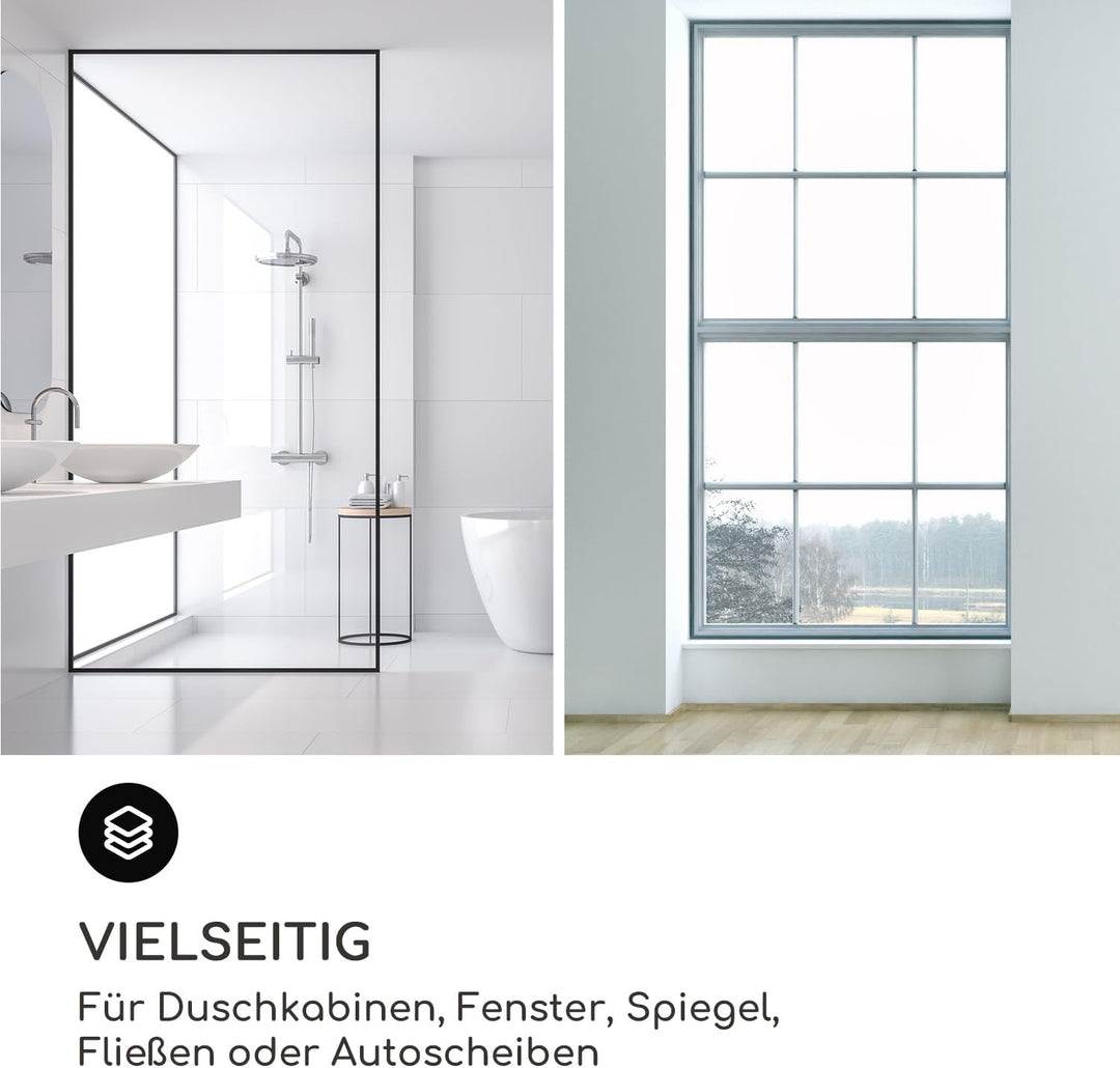 Gütewerk Duschabzieher, Silikon-Abzieher Dusche, Hygienischer Abzieher für Badezimmer, Duschwand & F