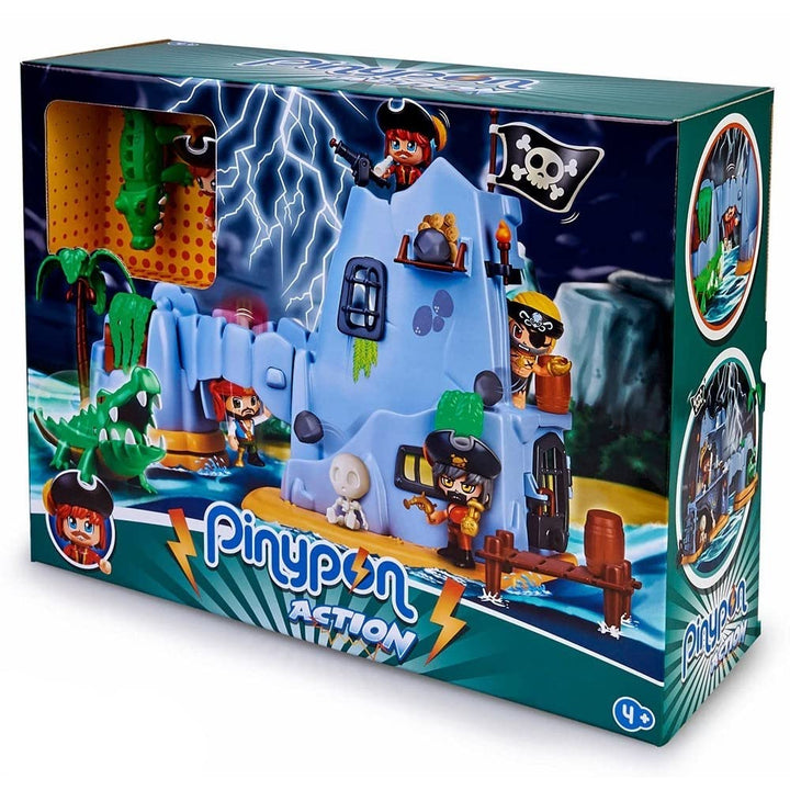 Pinypon Action - Pirateninsel von Captain Cayman mit 2 Figuren für Jungen und Mädchen von 4 bis 8 Ja