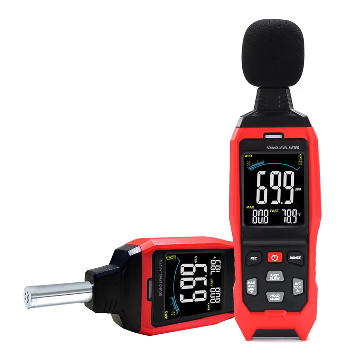 Dezibel-Meter Schallpegelmesser, Hohe Genauigkeit db Meter Klassenzimmer Lärmmesser mit A/C/Z Gewich