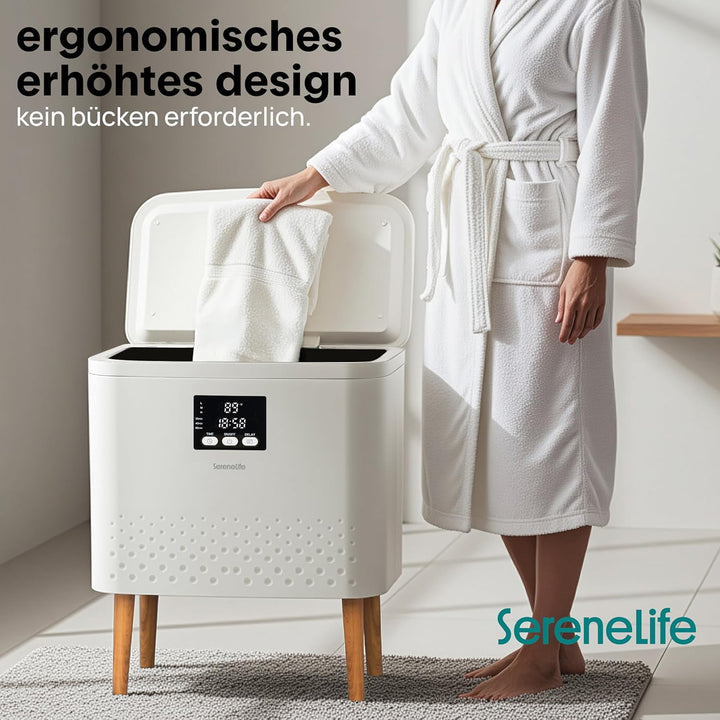 SereneLife Handtuchwärmer Eimer- 20L Elektrisch Stehend, Handtuchtrockner und Deckenwärmer mit Timer