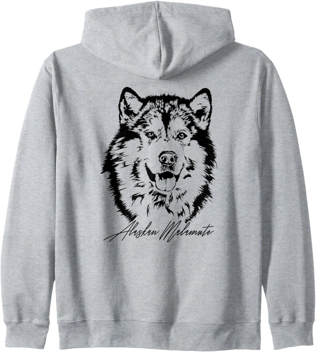 Alaskan Malamute Hund Hunde Portrait Hundeportrait Kapuzenjacke