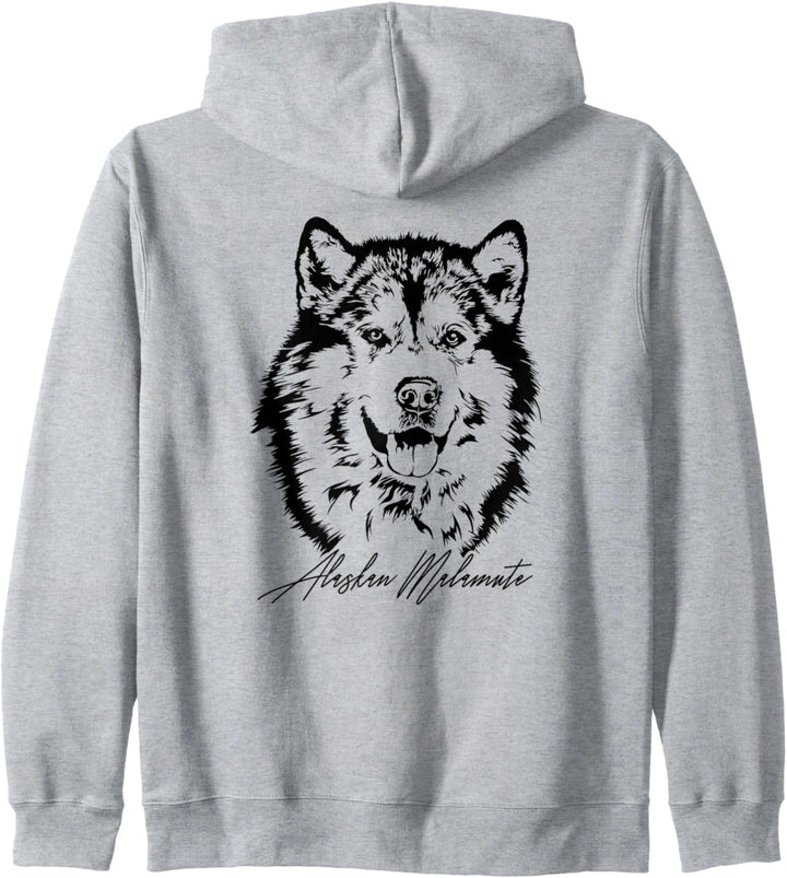 Alaskan Malamute Hund Hunde Portrait Hundeportrait Kapuzenjacke