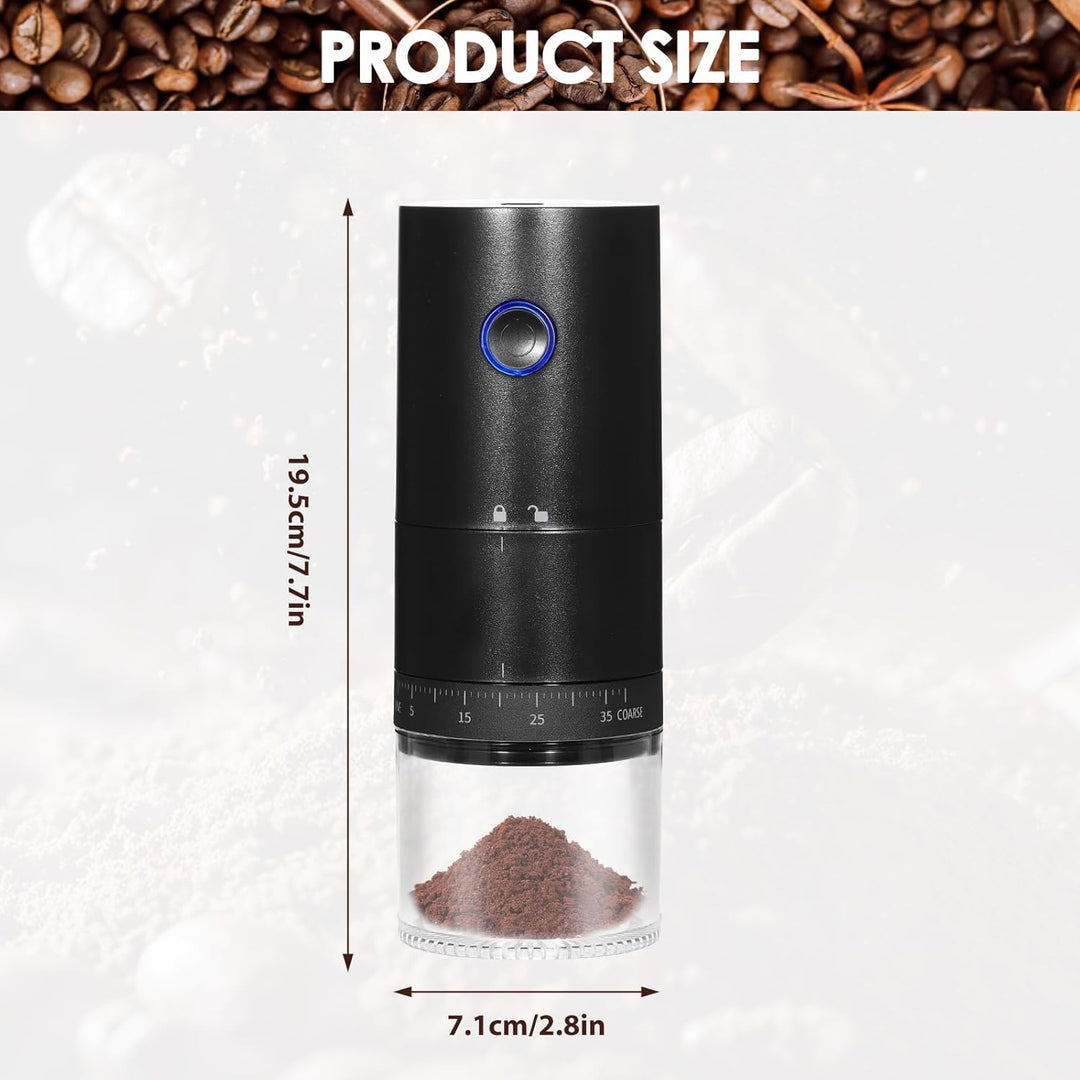Kaffeemühle Elektrisch Kegelmahlwerk, USB Wiederaufladbare Elektrische Kaffeemühle mit 38 Grobkörnig