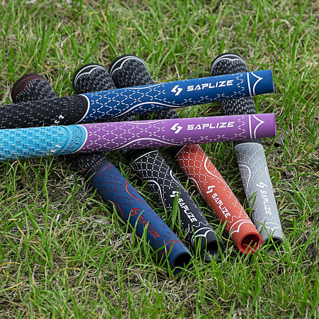 SAPLIZE Golfgriffe, Paket A (13 Griffe und komplettes Regripping-Kit), Paket B (13 Griffe), 7 Farben