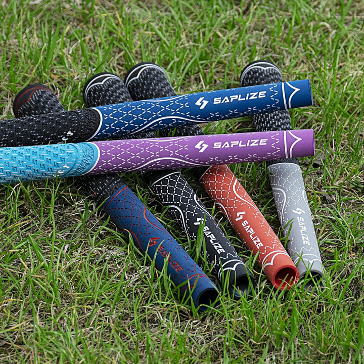 SAPLIZE Golfgriffe, Paket A (13 Griffe und komplettes Regripping-Kit), Paket B (13 Griffe), 7 Farben