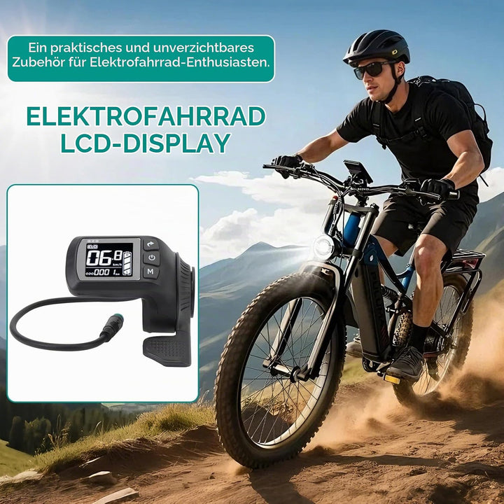 Elektrofahrrad -LCD -Display, 2 in 1 Wassersicher 5 Pin Stecker Universal Scooter Ebikes Anzeige Mes