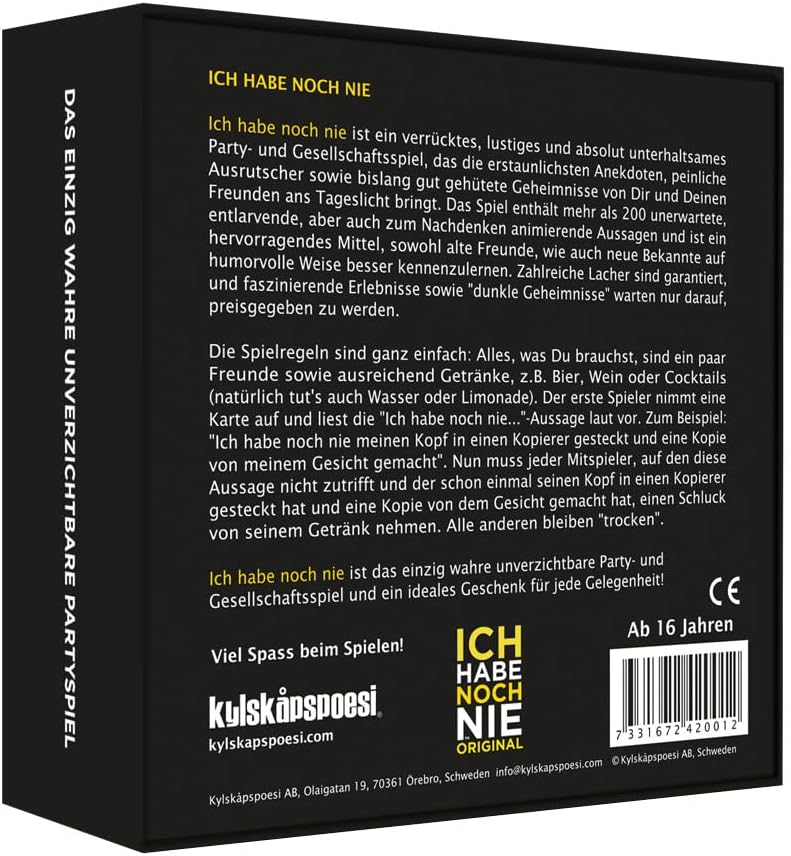 Kylskapspoesi 42001 - Ich Habe Noch Nie – Einzig wahre unverzichtbare Partyspiel, Large A Einheitsgr