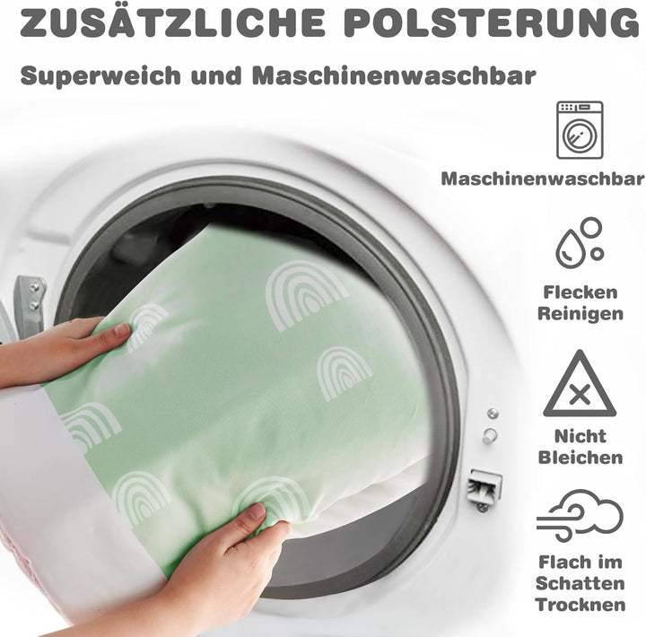 Mallify - Spielmatte für Babys mit Krabbeldecke, 6 abnehmbaren sensorischen Spielzeugen und 12 bunte