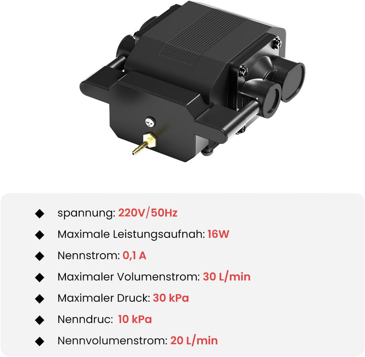 LONGER Air Assist Kit mit Luftpumpe für Ray5 5W Laser-Graviergerät – Zur Entfernung von Rauch und St