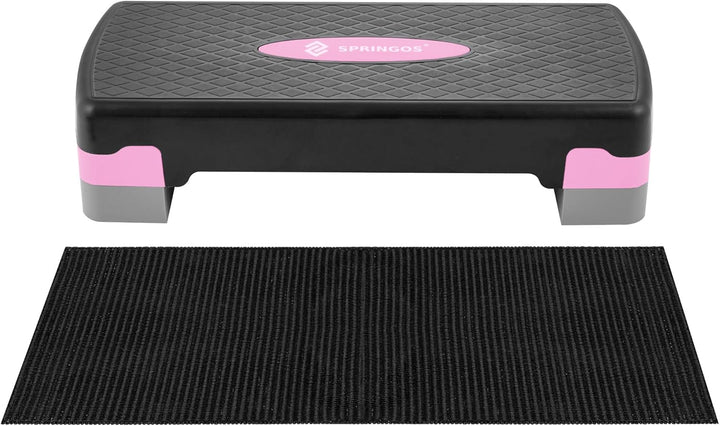 SPRINGOS Aerobic Steppbrett rosa-grau, rosa-grau