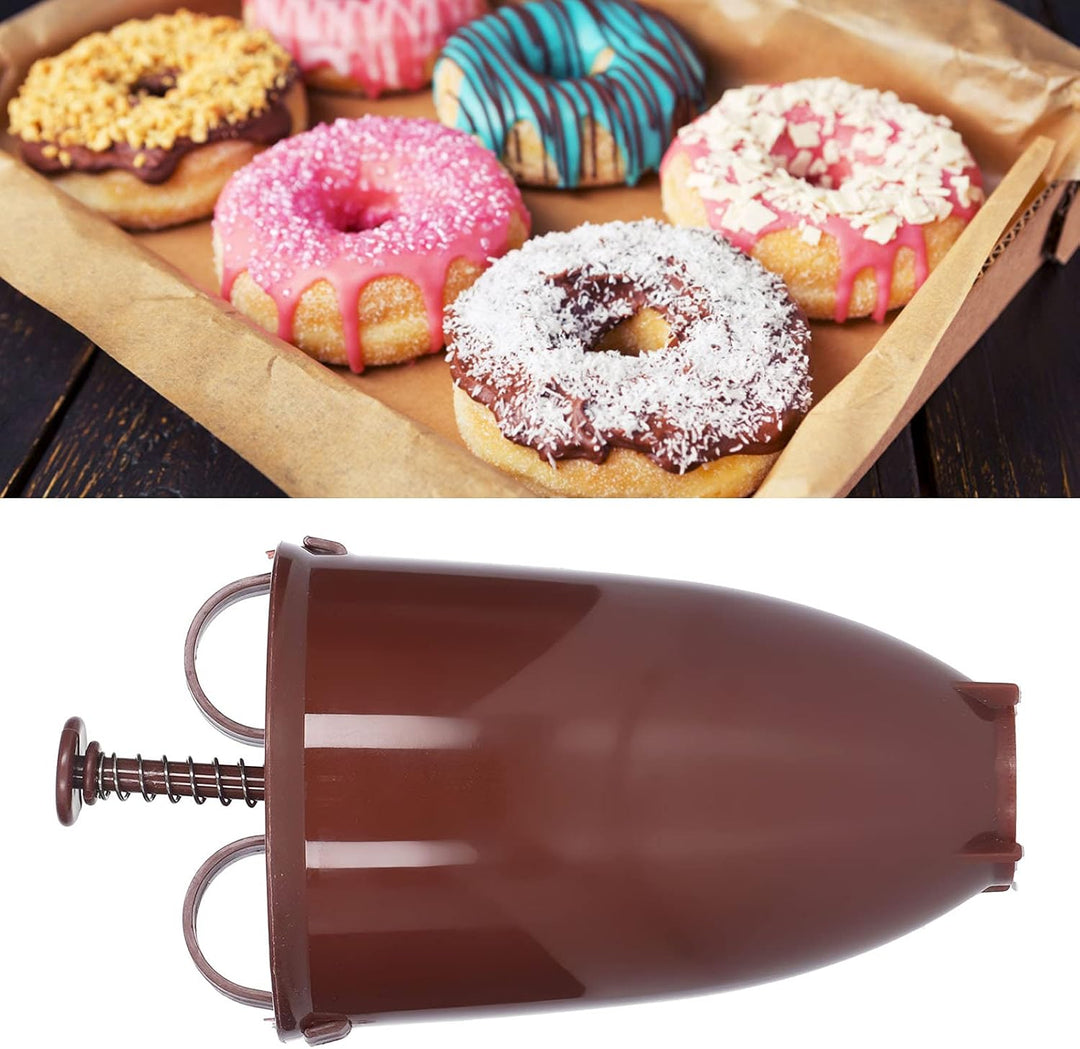 01 Donut Maker, manuelles Küchenwerkzeug zum einfachen Herauslösen von Donuts (braun), Braun