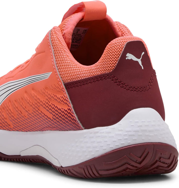 PUMA Unisex Kinder Accelerate Jr Handballschuh 34 EU Glowing Red Puma White Dark Crimson Puma Black,