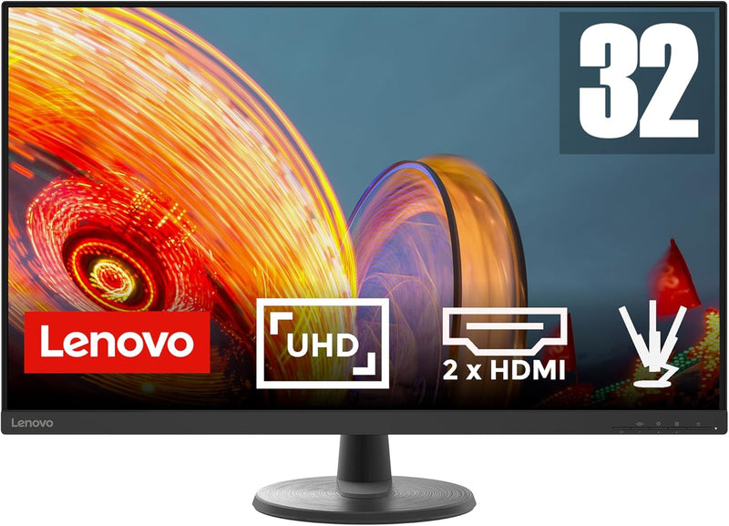 Lenovo D32u-45 | 31,5" 4K Monitor | 3840x2160 | 60Hz | 250 nits | 4ms Reaktionszeit | HDMI | Display