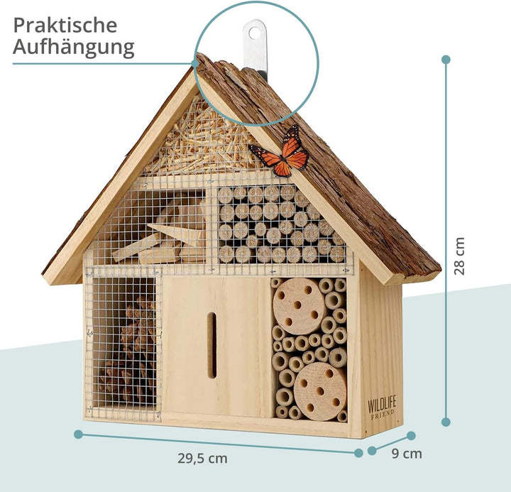 WILDLIFE FRIEND Insektenhotel - Bienenhotel-Bausatz - Bambus-Insekten-Niströhren für Wildbienen - Sc
