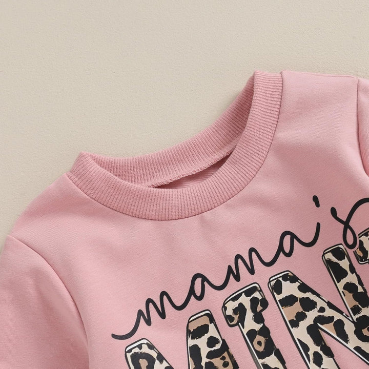 Geagodelia Baby Mädchen Kleidung Babykleidung Outfit Set Langarmshirt Sweatshirt + Leopard Hose Neug