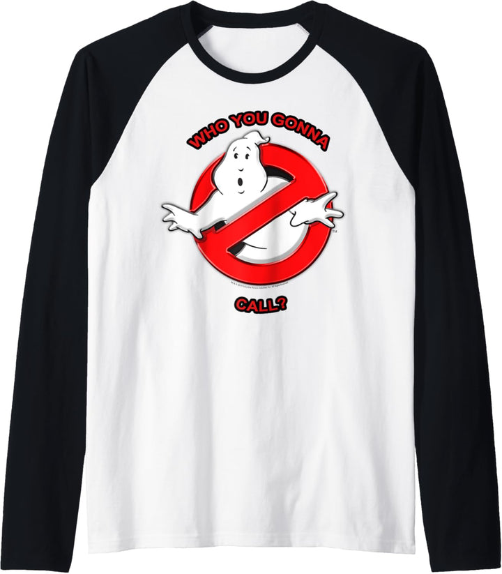 Ghostbusters Who You Gonna Call? Logo Raglan