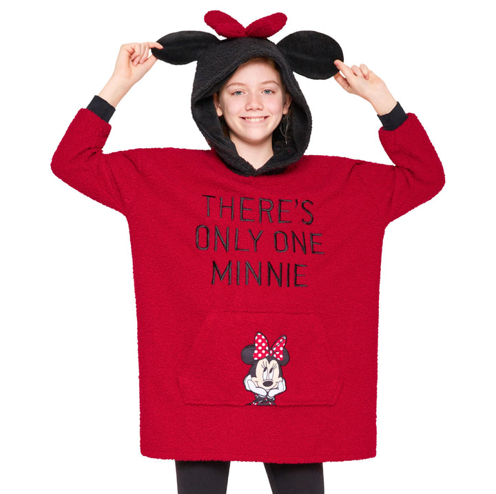 Disney Hoodie Decke Mädchen, Kuscheldecke mit Ärmeln, Fleece Kapuzenpullover, Hoodie Mädchen Geschen