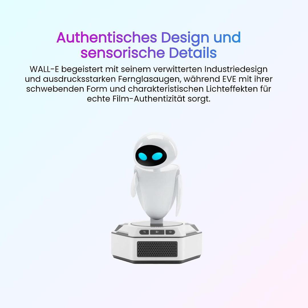 Robosen WALL·E &amp; EVE Mini-Roboter Sammlerset – Interaktive Disney Pixar Smart-Roboter mit Stimme, Li