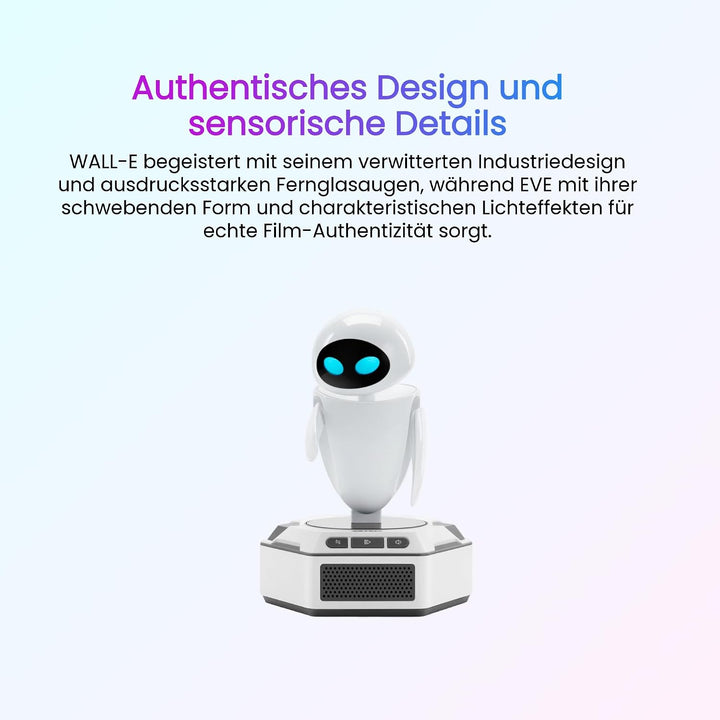 Robosen WALL·E &amp; EVE Mini-Roboter Sammlerset – Interaktive Disney Pixar Smart-Roboter mit Stimme, Li