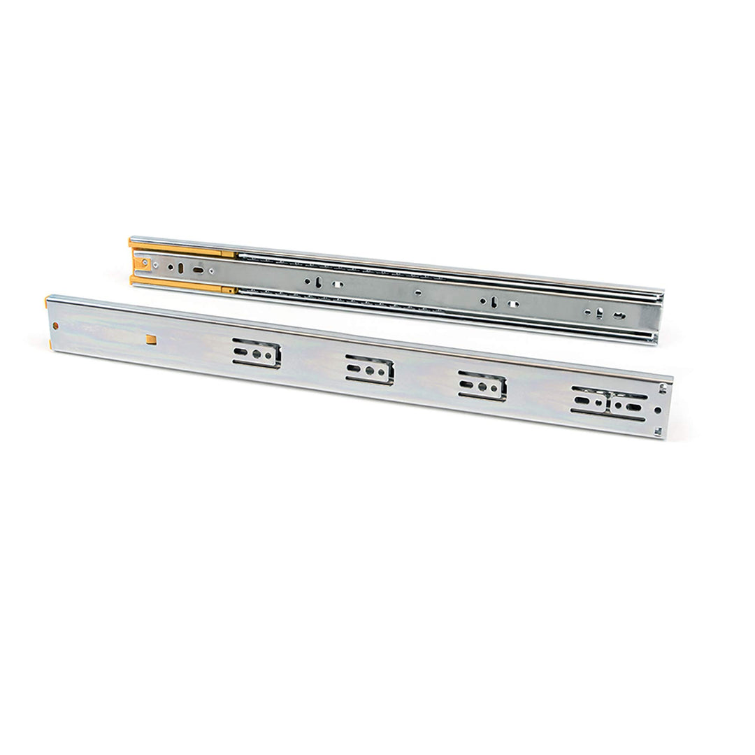 Emuca 3051405 Set Schubladenführungen, Vollauszug mit Rollen gedämpftes Scharnier 45mm x 500mm, Lot