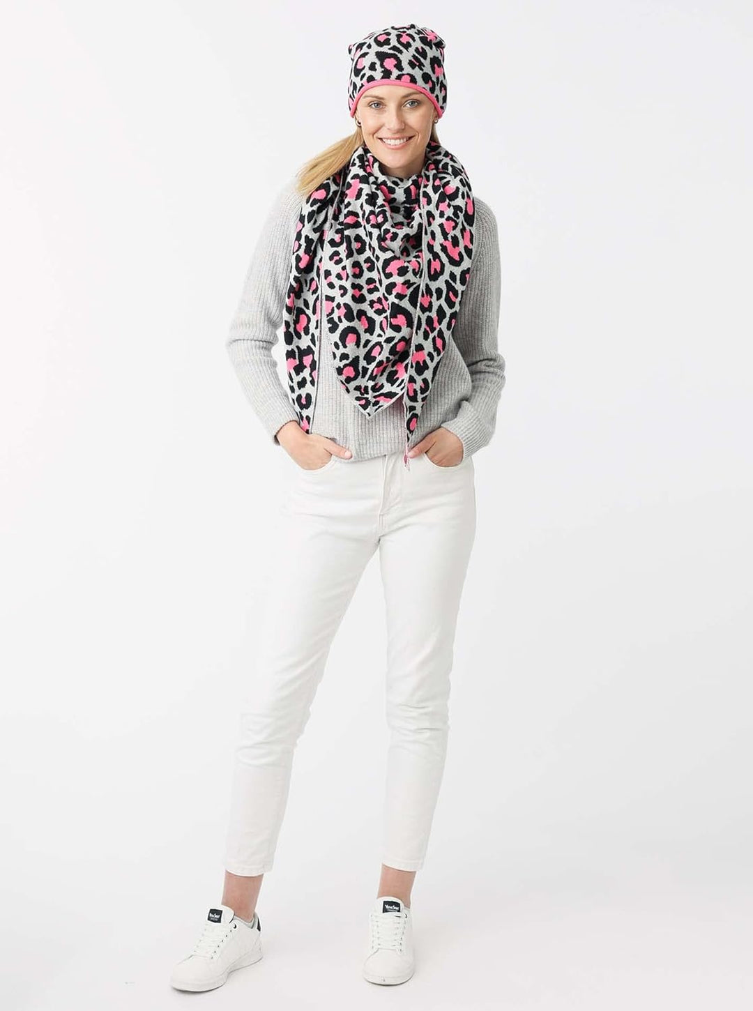 Zwillingsherz Dreieckstuch aus Baumwolle - Hochwertiger Schal mit Leo Design für Damen Jungen Mädche