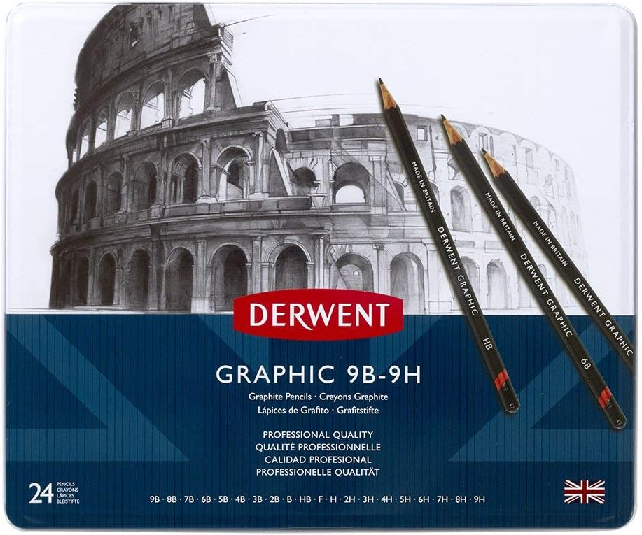 Derwent Graphik Bleistifte Set 24 Stück 24 Stück (1er Pack), 24 Stück (1er Pack)