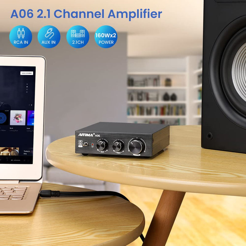 AIYIMA A06 TDA7498E 160 W * 2 (4 Ω Last) Leistungsverstärker 2.0/2.1 HiFi-Stereo-Mini-Verstärker Kla