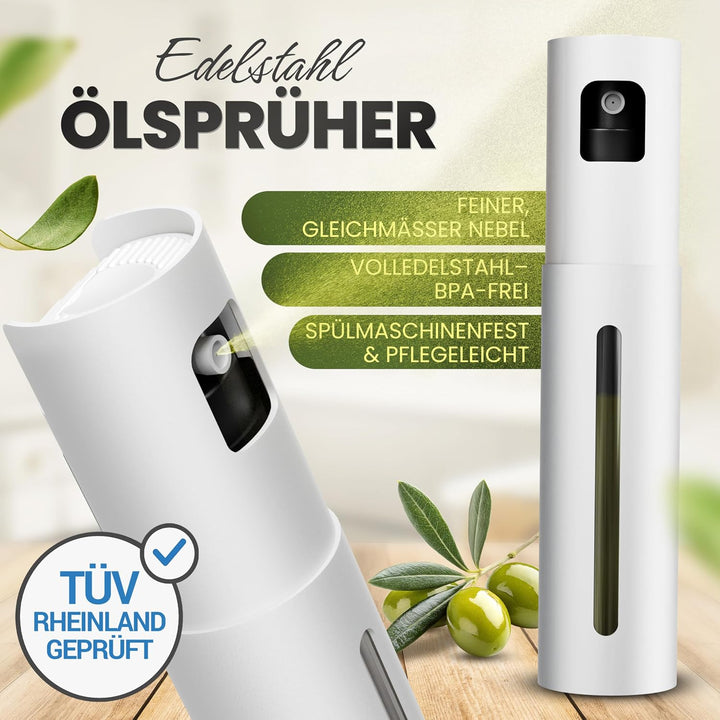 Leisure Life® | NEU: Premium Ölsprüher 2.0 – Volledelstahl 100ml | Variants (Lunar Steel - UV), Luna
