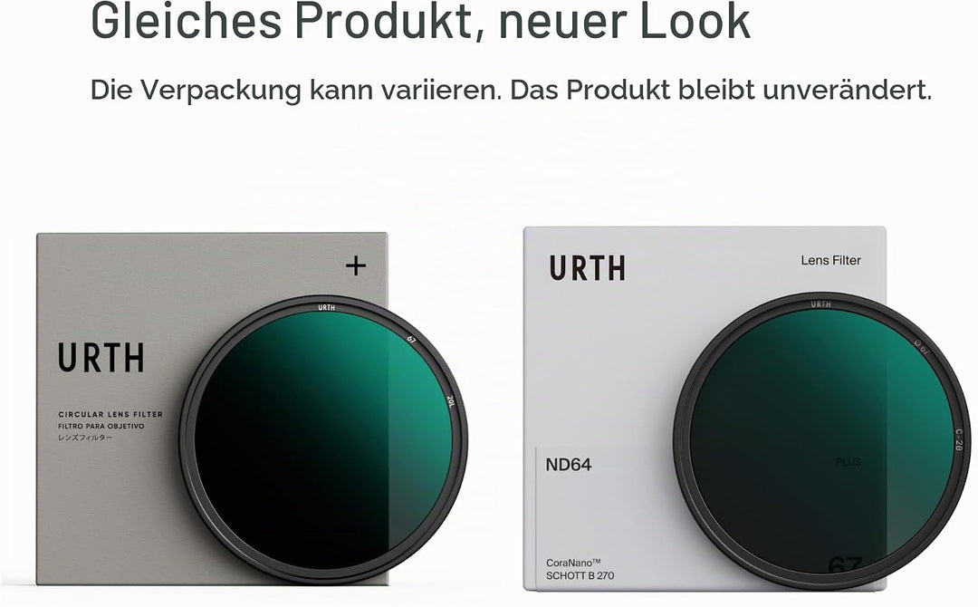 Urth 77 mm Graufilter ND64 (6 Stop) ND Filter (Plus+) 77mm, 77mm
