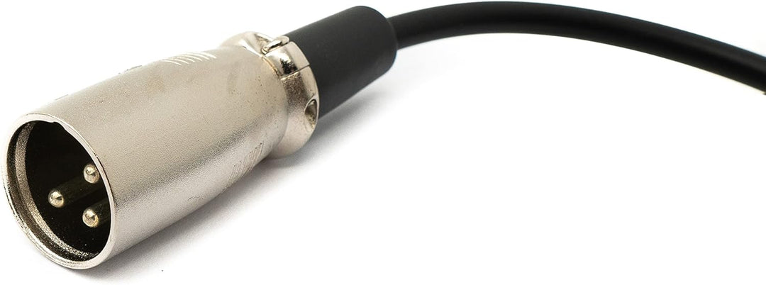 System-S Audio Kabel 50 cm XLR 3 polig Stecker zu DIN 5 polig Stecker Adapter in Schwarz