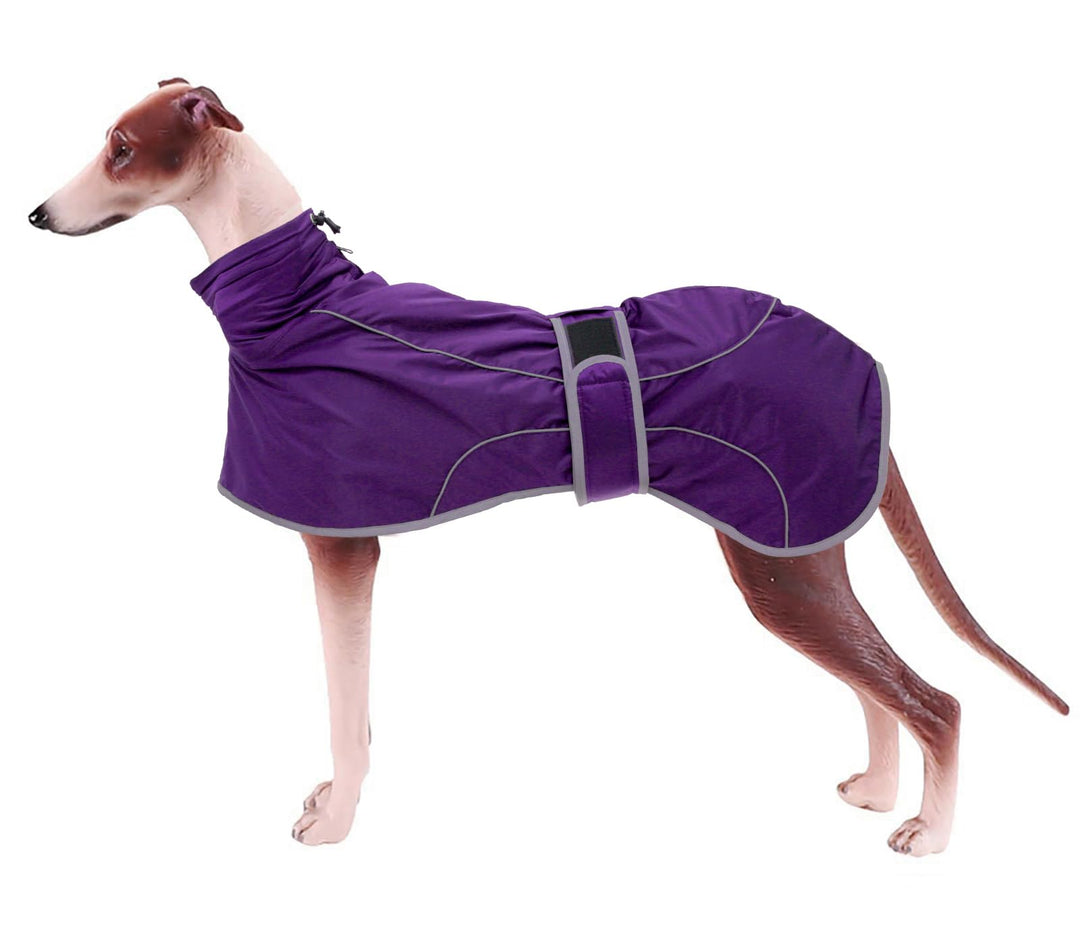 Geyecete-Wasserdicht Windhunde Mantel Fleece Whippet Pullover Winterjacke,Verstellbaren Reflektieren