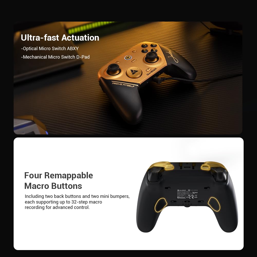 GameSir G7 Pro 8000 Hz Kabelloser PC Gaming Controller, Ultraschnelles PC Gamepad mit geringer Laten