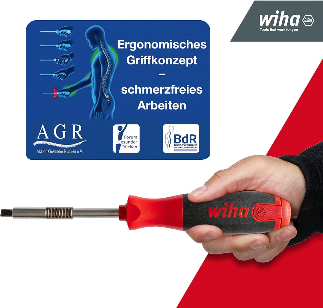 Wiha LiftUp 26one® Schraubendreher 13-tlg. mit Doppelbit Set im Griff I Bithalter I Innenvierkant, I