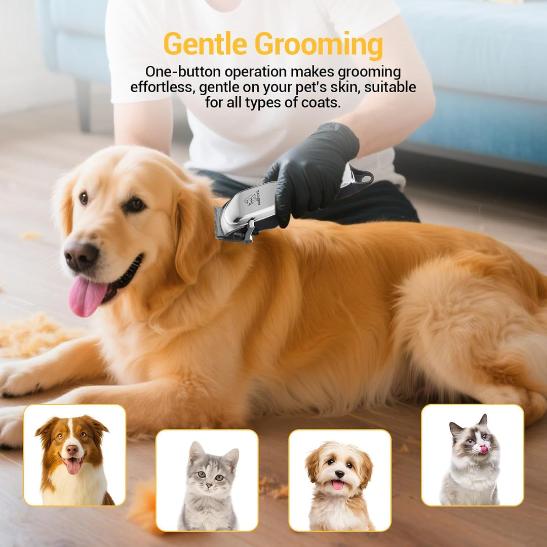 Hundeschermaschine Tierhaarschneidemaschine Profi Trimmer Haarschneidemaschine für Hunde mit dickem
