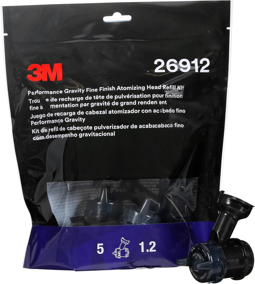 3M Fine Finish Hochleistungsdüsenkopf für Fliessbecher, 1.2 mm, blau, 26912 Blue 1.2 Fine Finish, Bl