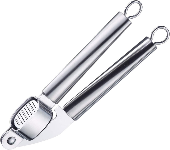 Westmark Knoblauchpresse mit herausnehmbarem Gittereinsatz, Länge: 20 cm, Rostfreier Edelstahl, Glor