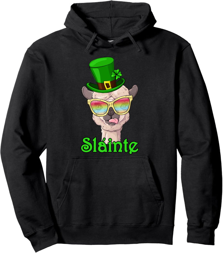 Slainte Irish Cheers Irisch Lama St Paddys Day Pullover Hoodie