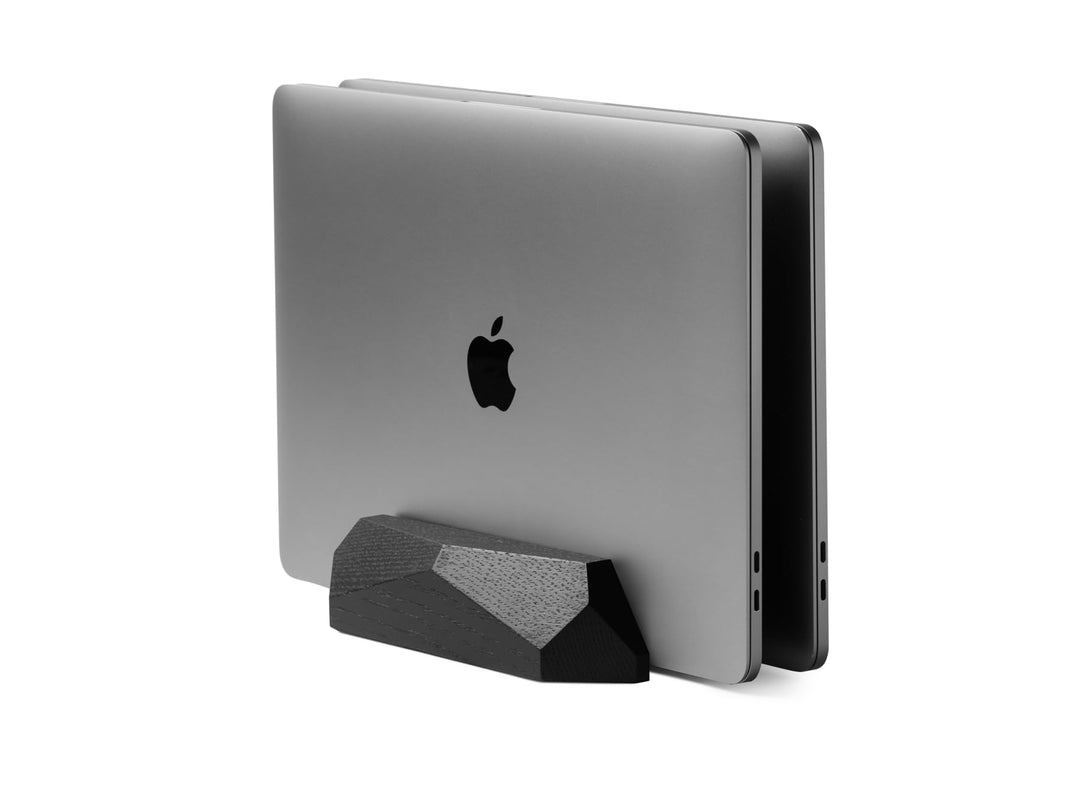 Oakywood - Laptop Ständer Vertikal - Laptop Stand aus Holz - Halterung für 2 Laptops, Verstellbar -