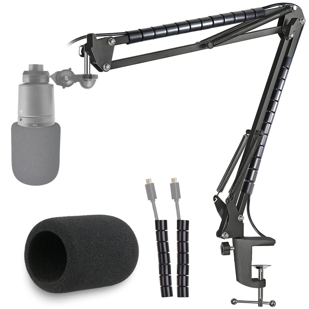 AT2020 Mikrofonarm mit Popschutz, Boom Arm für Audio Technica AT2020 AT2020USB + AT2035 Mikrofonstän