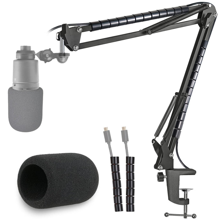 AT2020 Mikrofonarm mit Popschutz, Boom Arm für Audio Technica AT2020 AT2020USB + AT2035 Mikrofonstän